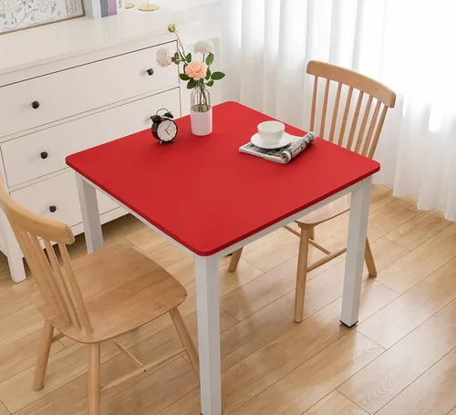 Miniatura 12 de Wolkemer Mantel Redondo Ajustado de 2 Pies de Spandex Elástico Cubierta para Mesa de Cóctel Borde Elástico Negro Cubierta Superior de Mesa