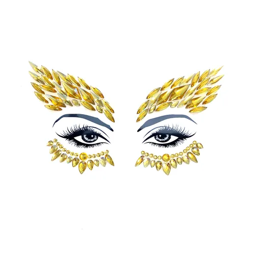 Miniatura 36 de Neva Nude Tatuaje facial de mariposa con purpurina morada con joyas de cristal brillante, adhesivo de grado médico, impermeable y resistente al