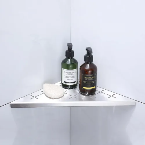 Miniatura 9 de Estante esquinero para ducha, paquete de 2 estantes de ducha de acero inoxidable SUS304 para paredes de azulejos, estante organizador de estante