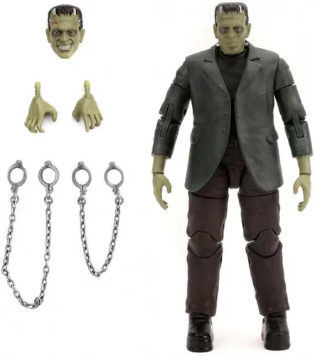 Miniatura 4 de Jada Universal Monsters Frankenstein - Figura de coleccionista de lujo de 6 pulgadas, negro, talla única