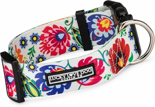 Miniatura 8 de Lucky Love Dog Collar Ancho para Perros - Collar Ajustable, Duradero, Tejido Suave y Cómodo de 1.5 Pulgadas de Ancho para Perros Machos y Hembras