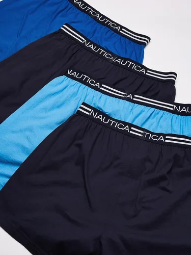 Miniatura 4 de Nautica mens 4 Pack Classic Cotton Loose Knit Boxers