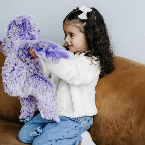 Miniatura 5 de The Petting Zoo Peluche de perezoso morado, regalos para niños, juguete de peluche de perezoso Pazzion morado, 20 pulgadas