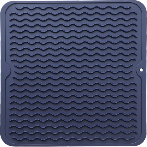 Miniatura 43 de MicoYang Alfombrilla de silicona para secado de platos para múltiples usos, fácil de limpiar, ecológica, resistente al calor, alfombrilla
