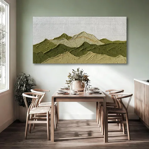 Miniatura 16 de Dolidoteart Arte de pared abstracto marrón beige, pintura al óleo pintada a mano para oficina, decoración de pared horizontal con textura grande