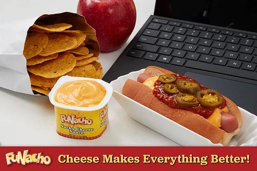 Miniatura 3 de FUNacho Salsa de queso nacho Deliciosa salsa de queso Condimento perfecto para nachos, perritos calientes, pretzels y papas fritas Queso