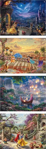 Miniatura 2 de Ceaco - 4 en 1 Multipaquete - Disney - Thomas Kinkade - (4) Rompecabezas de 500 piezas