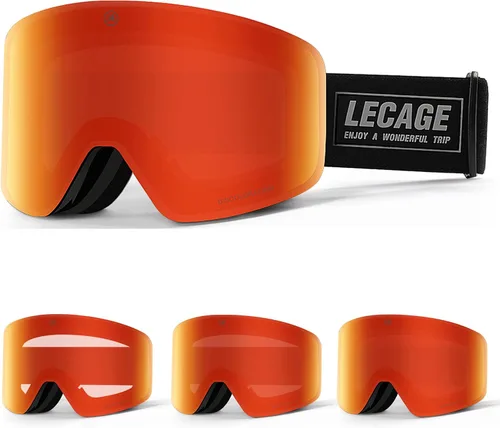 Miniatura 10 de OTG - Gafas de esquí fotocromáticas sin marco, adaptables a la luz, antiniebla, protección UV, para snowboard y nieve, para hombres y mujeres