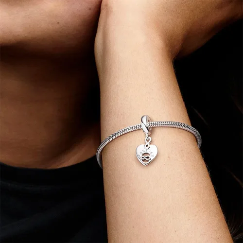 Miniatura 7 de PANDORA Colgante de corazón Friends Forever, Metal, Circonia cúbica