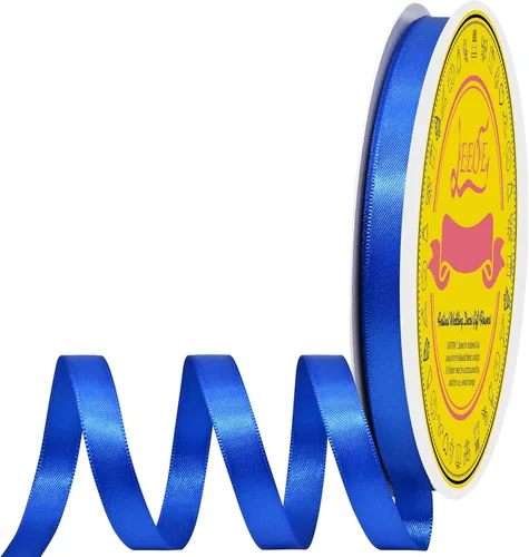 Miniatura 187 de Cinta de satén blanca antigua de doble cara de 1-1/2 pulgadas x 50 yardas, cinta de poliéster para envolver regalos, día de San Valentín, bodas
