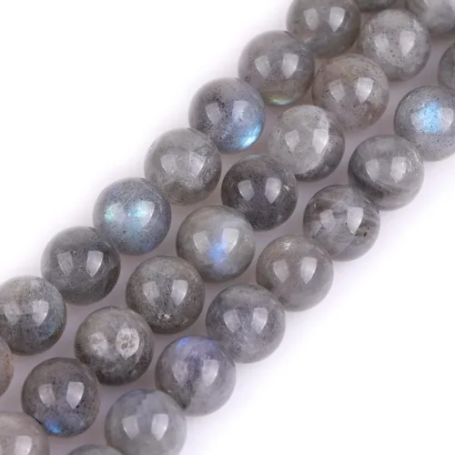 Miniatura 144 de GEM-Inside Cuentas sueltas de amatista natural de 14 mm, gemas de cristal redondo, piedra de energía para hacer joyas, 15 pulgadas Amatista oscura