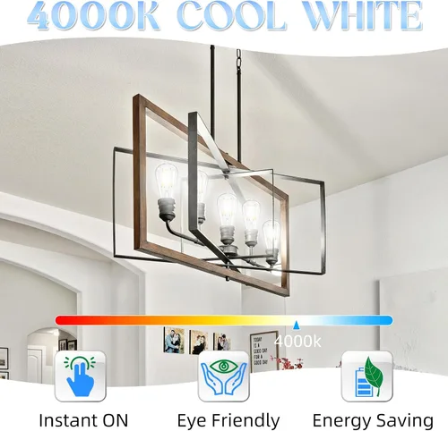 Miniatura 3 de GvvooHome Bombillas LED Edison, bombilla E26 equivalente a 60 vatios, no regulable, blanco frío 4000 K, bombillas vintage ST58, 90+ CRI, 6 W 600 LM