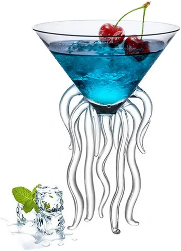 Miniatura 6 de GAOGAO Vaso de Martini de Pulpo Herramientas de Vaso de Bar de Cóctel Creativo (2 Transparentes)