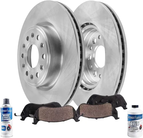 Miniatura 10 de Detroit Axle - Kit de freno delantero para Volkswagen Jetta 2010-2018, rotores de freno de disco, pastillas de freno de cerámica, bujes de cojinete