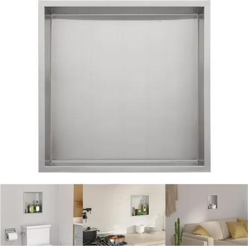 Miniatura 11 de Lordear Niche de baño 21 x 17 pulgadas, estante rectangular empotrado, no necesita azulejos, inserto de pared para almacenamiento, moderno estante