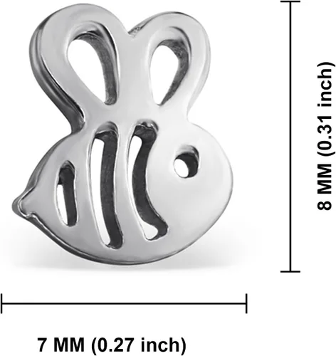 Miniatura 2 de Pendientes de acero inoxidable con forma de abejorro de abeja