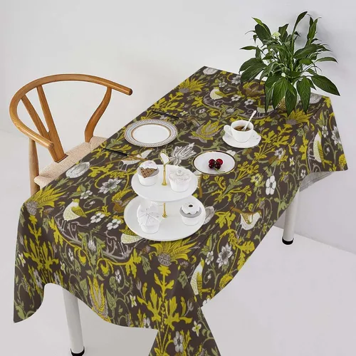 Miniatura 35 de Mantel de Mesa William Morris, Diseño Original William Morris Rústico de Granja Familiar con Estampado Étnico Mínimo para Decoración de Fiesta