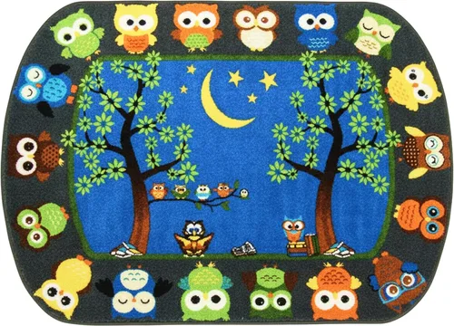 Miniatura 9 de SAFECASTLE Alfombra para niños de 5 pies 4 pulgadas x 7 pies 8 pulgadas, alfa con actitud, alfombra educativa de aprendizaje ABC para aulas, salas