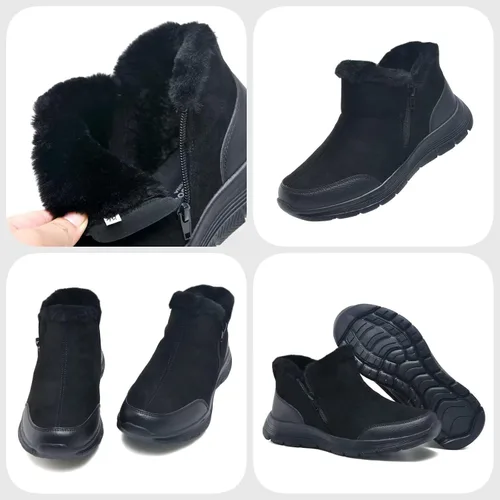 Miniatura 5 de TIOSEBON Botas de invierno con forro de piel para mujer, antideslizantes, resistentes