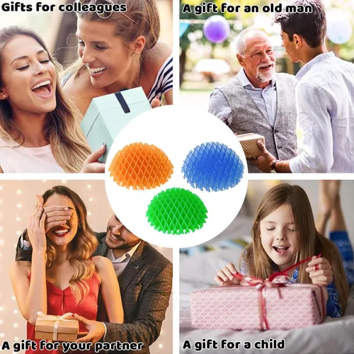 Miniatura 5 de Regalos de Pascua para niños, paquete de 15 juguetes elásticos para ansiedad, juguete de escritorio, juguetes antiestrés de resistencia, alivio