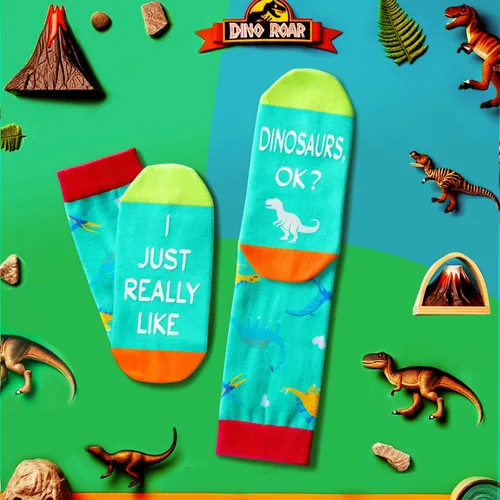 Miniatura 5 de Zmart Divertidos regalos de zorro de Navidad, regalos de dinosaurio para mujeres y hombres, calcetines divertidos de pastor alemán para mamá y papá
