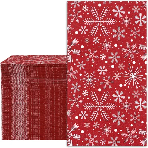 Miniatura 9 de Servilletas de papel desechables de 3 capas de copos de nieve de color azul cielo, servilletas de papel desechables para cena, suministros de fiesta