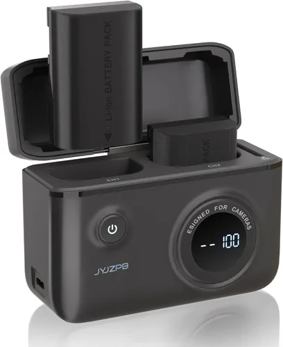 JYJZPB Batería LP-E6NH de 2600 mAh y cargador rápido tipo C para cámaras Canon EOS R7, R6, R5, R, 6D Mark II, 5D Mark IV, 5D Mark III, 5DS, 5DS R,