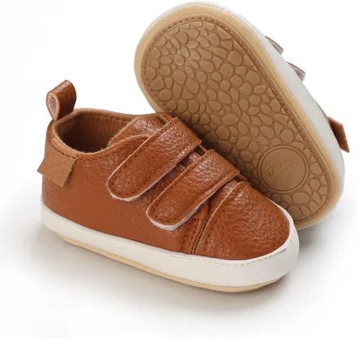 Clowora Zapatos para bebés niños y niñas, suela de goma antideslizante, zapatos de cuna para recién nacidos, mocasines planos.