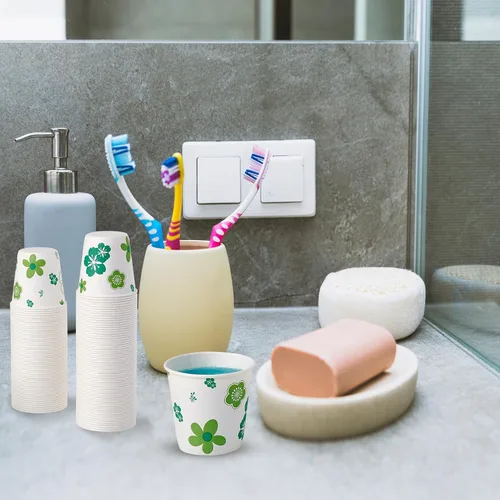 Miniatura 6 de Paquete de 600 vasos de papel, vasos de baño desechables de 3 onzas, vasos para enjuague bucal, vasos desechables en frío para fiestas, picnic