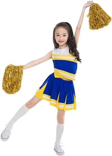 Miniatura 5 de Disfraz de uniforme de animadora de 2 piezas para niñas pequeñas, disfraz completo para cosplay