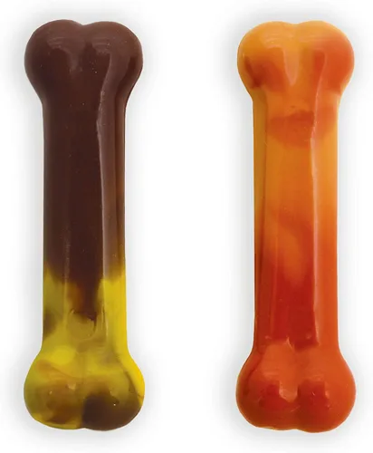 Miniatura 5 de Nylabone Power Chew Flavor Frenzy - Juguetes masticables duraderos para perros, sabor a hamburguesa con queso y tarta de manzana