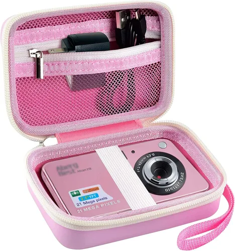 GWCASE Funda para cámara digital compatible con CAMKORY/para YISENCE/para VAHOIALD/para Kodak Pixpro/para Canon PowerShot ELPH 180 190/para Sony Rosa