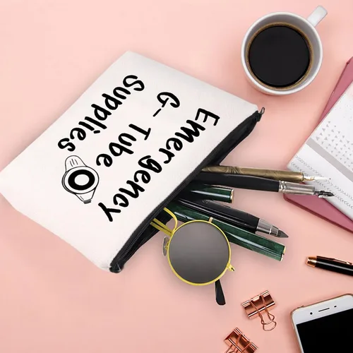 Miniatura 2 de XYANFA Bolsa de tubo de alimentación, regalo divertido para dietista, bolsa de maquillaje para cosméticos de enfermería, regalo de enfermería