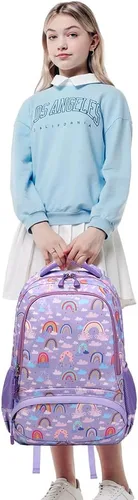 Miniatura 103 de Juego de mochila para niñas y adolescentes, mochila escolar para niños con bolsa para el almuerzo, estuche para lápices, mochilas escolares