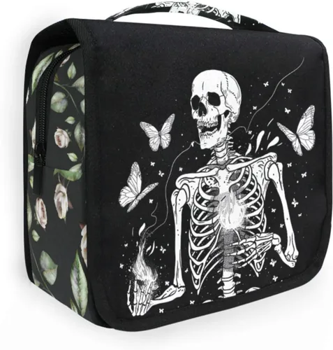 Miniatura 22 de MNSRUU Hanging Toiletry Bag Bats Satellites Skulls and Trees Travel Makeup bag for Toiletries Portable Travel Toiletry Organizer Cosmetic Bags with