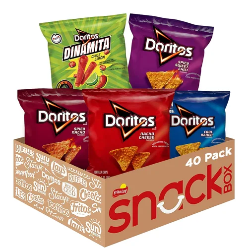 Miniatura 10 de Doritos Chips de tortilla saborizados, queso nacho, 1 onza (paquete de 40)