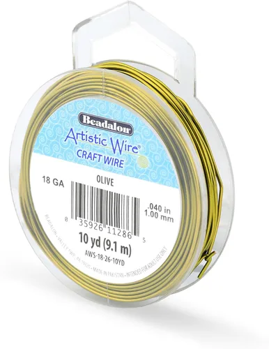 Miniatura 160 de Artistic Wire, alambre para manualidades de calibre 22 bañado en plata, resistente a las manchas, color cobre, blanco, 9,1 m