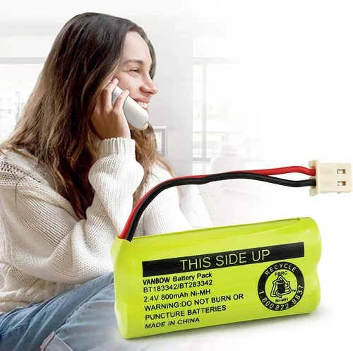 Miniatura 7 de BT183342/BT283342 2.4V 800mAh Ni-MH, compatible con baterías de teléfono inalámbrico AT&T VTech BT166342/BT266342 BT162342/BT262342 CS6709 CS6609