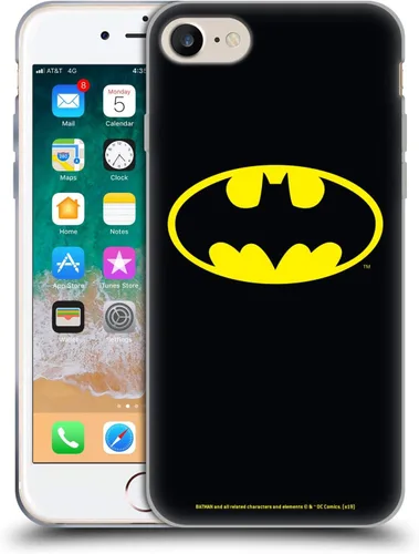 Miniatura 174 de Head Case Designs Funda de gel con licencia oficial de Batman DC Comics Bat Signal Logos [protección de grado militar] compatible con Apple iPhone 7