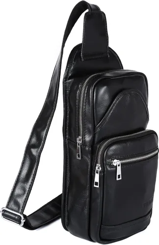 Miniatura 2 de Genda 2Archer piel Hombro Mochila Viajes Crossbody Bolsa de pecho para hombres y mujeres
