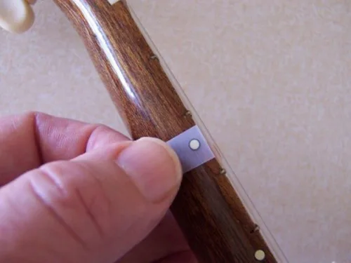 Miniatura 2 de Marcadores de trastes de guitarra clásica, transferencia en seco, pequeños puntos marfil de roseta