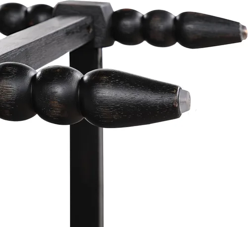 Miniatura 4 de DUHOME Taburete de mostrador de husillo con asiento acolchado de resorte, taburetes de bar de madera de granja de 26 pulgadas de altura
