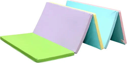 Miniatura 11 de KaRaDaStyle Colchoneta de Gimnasia Plegable de Estiramiento 75"x31"x1.2" Ejercicio Entrenamiento Muscular Juego de Niños Colchoneta de Barra