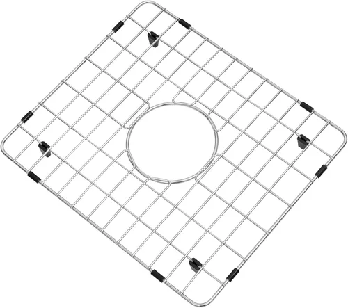 Miniatura 11 de Rejilla de fregadero de cocina Zeesink, protectores de fregadero de 18 1/2" X 13 3/8", rejilla de fregadero de acero inoxidable con drenaje central