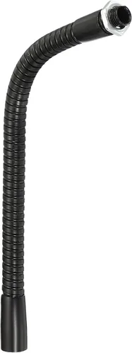 Miniatura 8 de PATIKIL Cuello de cisne universal de 4.7 in/4.7 pulgadas, manguera flexible de metal de rosca fina M10, extensión de tubo de cuello de cisne de Negro