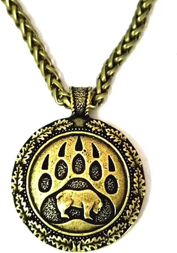 Leprato Collar vikingo nórdico para hombre, colgante de amuleto de runa vikinga, collar nórdico de talismán vikingo, joyería vikinga, regalos para
