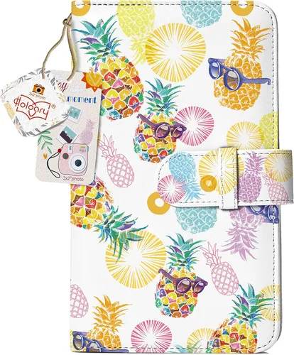 Álbum de Fotos de Billetera Holoary para 108 Bolsillos, Álbum Fujifilm Instax Mini para Fotos de 2x3", Álbum Instax, Polaroid Snap (Jugo de Piña)
