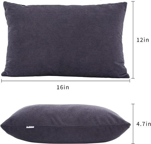 Miniatura 2 de MOON LENCE Paquete de 2 almohadas de campamento comprimibles con funda lavable y bolsa de transporte, almohada rellena de felpa para senderismo