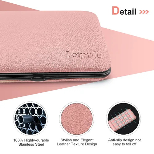 Miniatura 4 de Juego de manicura profesional de pedicura, kit de cortaúñas – 18 herramientas de cuidado de uñas – Kit de aseo con lujosa funda de viaje mejorada