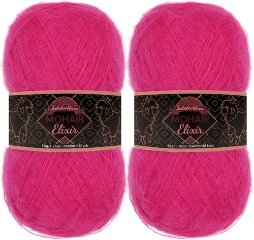 Miniatura 98 de JubileeYarn Mohair Elixir Yarn - 50g/Skein Baby Wool Blend - Cosmopolitan - 1 Skein
